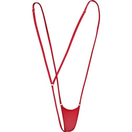 Women Strappy See-through Mesh Briefs Underpants Stretchy Bikini Underwear Lingerie Thong Solid Color Cutout Bodycon Bodysuit