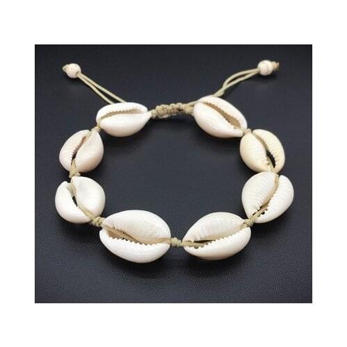 TOUCHEART 2019 Trendy Seashell Tassel Bracelet Handmade Knit Shell Bracelets&Bangles Charm For Women Jewelry Bracelets SBR190094