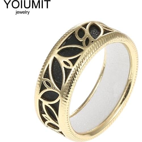 Cremo Leaf Rings Women Interchangeable Cuir Hollow Leather Ring Elegant Bijoux Femme Gold Rings Argent Cocktail Bague