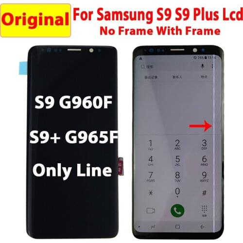Only With line Original LCD For Samsung S9 Plus Display Touch Screen Digitizer Assembly Replacement For Samsung S9 LCD Display
