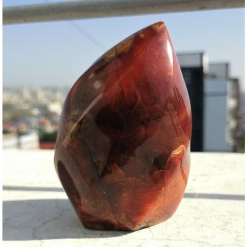 1 Piece 300-400g Natural Gemstones Rock Red Carnelian Flame Stones And Crystals Quartz Red Agate Stones Free Forms