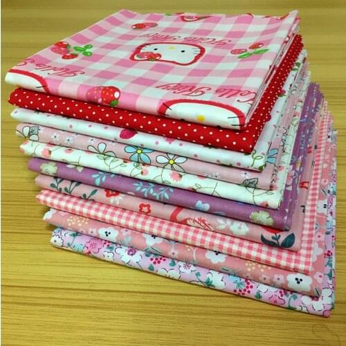 10 pcs 80cmX80cm Bed Sheet Pillow Cover DIY Sewing Fabrics Twill Printed Fabric For Baby Patchwork Sewing Quilting Fat Quarters