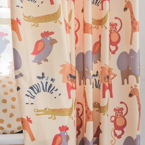 2021 New Cartoon Kids Curtains for Bedroom Living Room Animal Curtains Childrens Bedroom Nursery Kindergarton Curtains