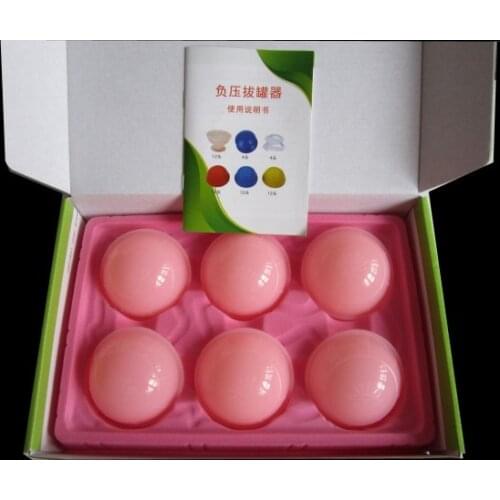 6 pcs thickened silicone cupping cans acupuncture massage absorbent loaded large pot slimming body