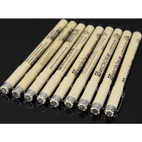 9PCS/set Black Ink Fine Line Pen Fine Tip Inking Pens For Drawing Archival Ink Pen Fineliner Sketching Pens for Drafting Writing