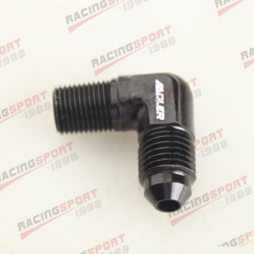 AN4 4AN AN -4 to 1/8" NPT 90 Degree MALE ALUMINIUM FITTING ADAPTER