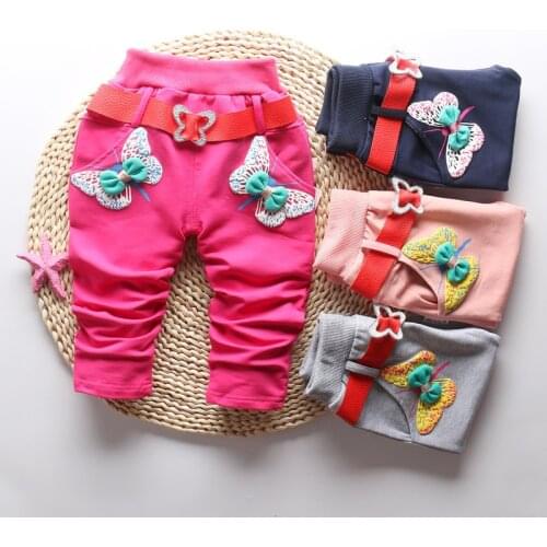 IENENS 0-3 Y Toddler Infant Girls Cotton Trousers Girls Casual Harem Pants Kids Baby Girl Long Pants Children Cartoons Bottoms