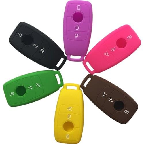 Silica Gel Case Car Key Cover For Benz Mercedes A200 220 LC260 E300 GLC S450 AMG 43 E53 65 L CLS350 4MATIC Key Fob Case