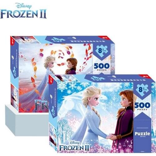 Disney Puzzle Frozen 2 Childrens Puzzle Early Learning 500 Pieces Paper Adults Highly Difficult Intelligent Puzzle