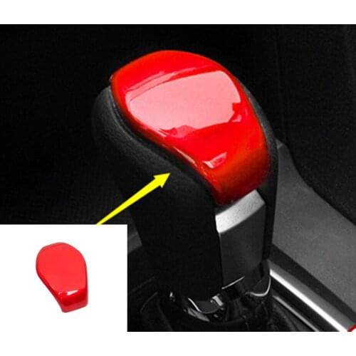 For Honda Civic 2016 2017 2018 2019 Red ABS Car Gear Head Shift Knob Cover Grip Trim 1pcs