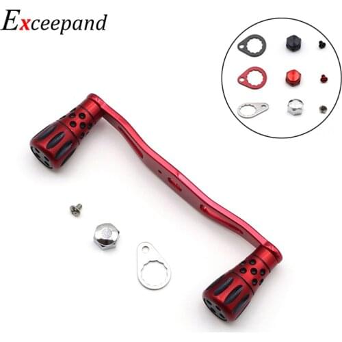 Exceepand Aluminum Knobs Red Fishing Reel Handle for Abu Garcia Daiwa Casting Reel Grips