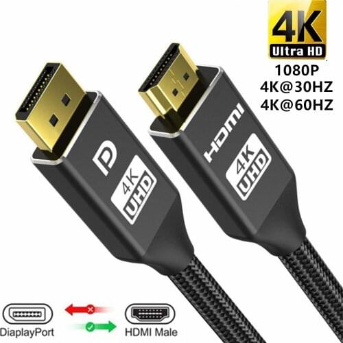4K 60Hz displayport to hdmi cable display port mini micro hdmi for apple tv ps4 ps5 xbox series x Projectors Laptop Audio 2M 3M