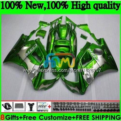 Body +Tank For HONDA CBR 600F3 600 F3 FS CBR600FS 3BS.22 CBR600 F3 CBR600F3 1995 1996 1997 1998 95 96 97 98 Green&flames Fairing