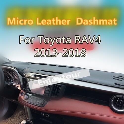 For toyta rav4 xa40 2013-2018 2019 micro leather dashmat dashboard cover prevent sunlight pads dash mat 2014 2015 2016 2017