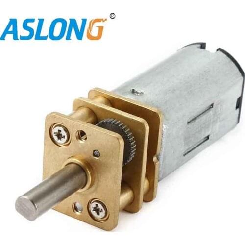 ASLONG 6V Micro gear motor metal reductor 12V strong magetic Electric Moto N30 With Hobbing Toothed wheel reducer JGA12-N20