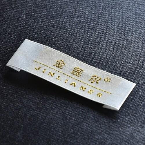 Custom clothing main labels/woven labels/garment collar tags/brand name/trademarks printed tags 1000 pcs/ lot