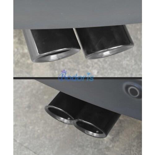 Car Styling Exhaust Muffler Tip #304 Stainless Steel Pipe End 2017 2018 For Volkswagen VW Tiguan L Accessories