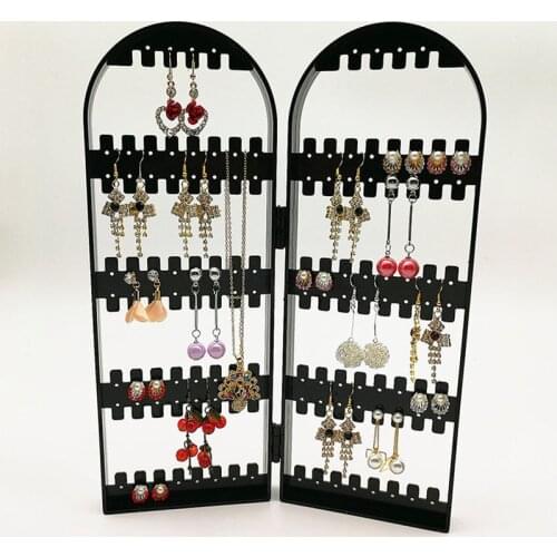 2017 New Arrival Jewelry Display Jewelry Organizer Earring Organizer Acrylic Jewelry Holder Makeup Jewelry Organizer Black Color