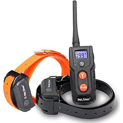 Blue Backlight LCD Display Waterproof Remote training Dog beeper collars Electric dog training shock Collars up to 2 dogs