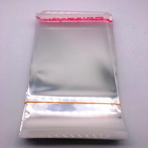 100pcs 6x11,8x11,9x13,10x15,12x15,14x14cm Resealable Poly Bag Transparent Plastic Bags Self Adhesive Seal Jewellery Making Bag