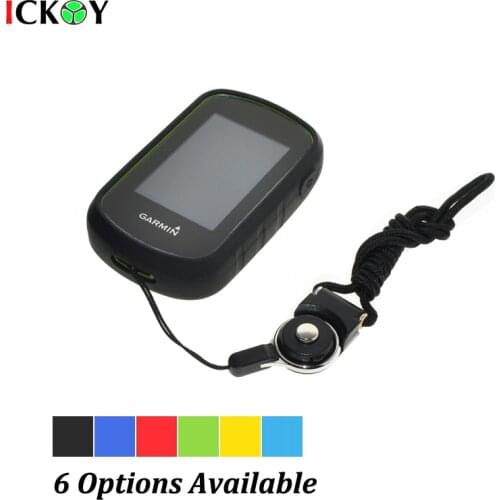 Hiking Handheld GPS Protect Silicon Rubber Case +Black Detachable Ring Neck Strap for Garmin eTrex Touch 25 35 35T (Muti Colors)