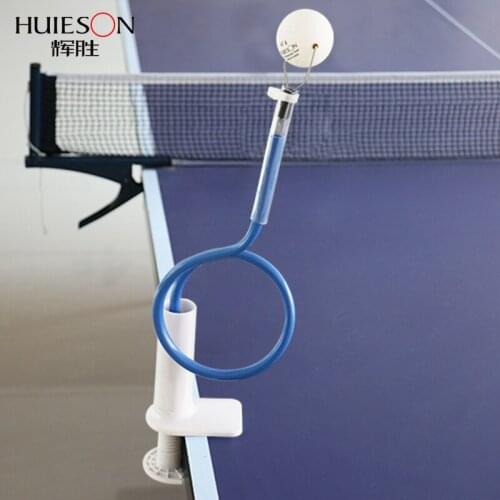 Professional Upgraded Table Tennis Ball Stroking Trainning Machine Blue Clamp Type Flexible Table Tennis Trainer Robot