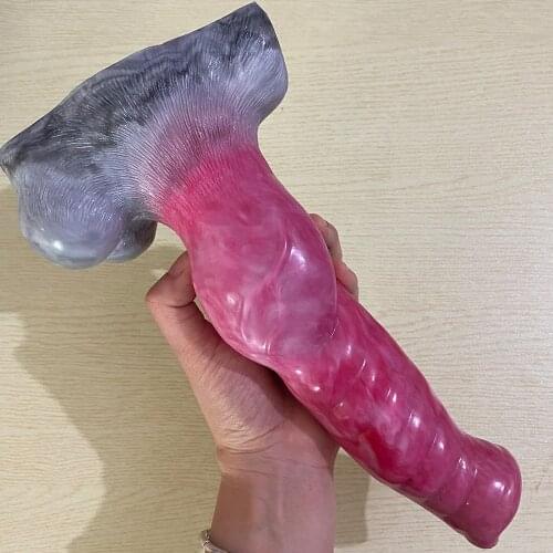 Realistic Wolf Fake Penis Adult Toys Dildo Holder Masturbation Raw Meat Huge Animal Anal Dildo Silicone Toys Sex Toys for Women