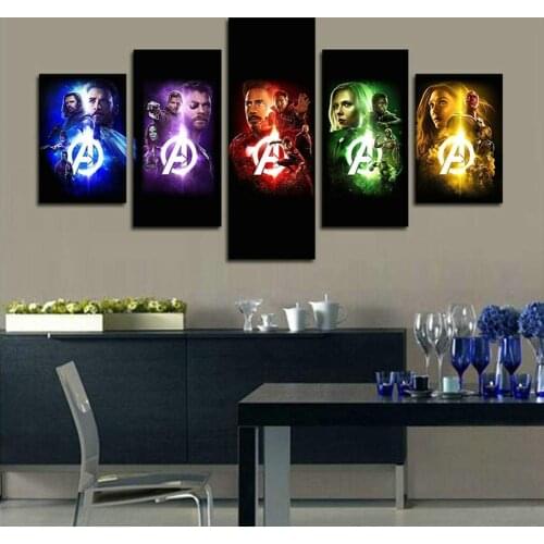 Marvel Anime Captain America Iron Man Avengers Poster Painting Canvas Print On Wall Art Picture For Kids Living Room Home Decor