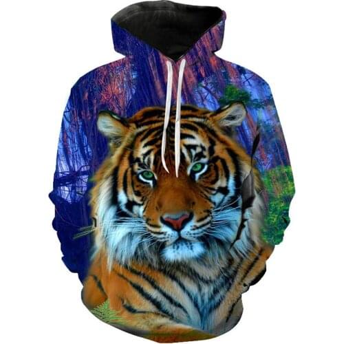 Autumn and Winter Fashion 3D Priting Sweatshirts Men/Women Hoodies 3D jungle Tiger Printed clothes Harajuku Oversized Hoodie