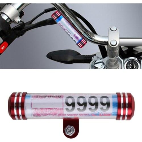 Waterproof Universal Motorcycle Motorbike Tube Tax Disc Registration Label Stand Holder Scooter Accessories