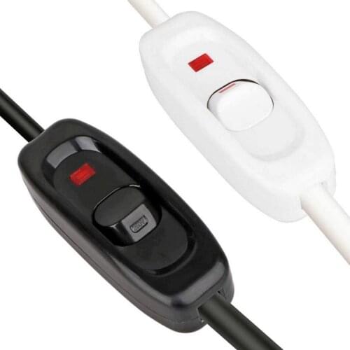 Inline On/Off Switch LED Indicator AC110~250V 10A Black Color