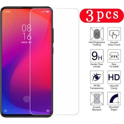 3Pcs for xiaomi mi note 10 pro lite tempered glass mi 9 se lite cc9e cc9 9T pro phone screen protector protective film on glass