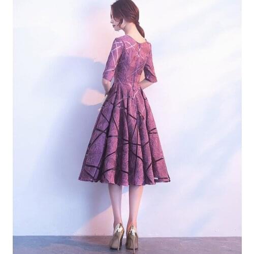 New Spring Summer Dress Women Elegant Formal Ball Gown Long Party Dress Female Casual Plus Size Slim Maxi Dresses Purple