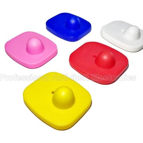 Eas rf hard tag security tag mini square clothes tag 8.2mhz 48*42mm with nails 2000pcs