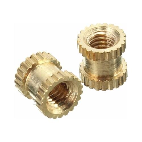 M3BN2 100pcs M3x5x5mm Metric Threaded Brass Knurl Round Insert Nuts