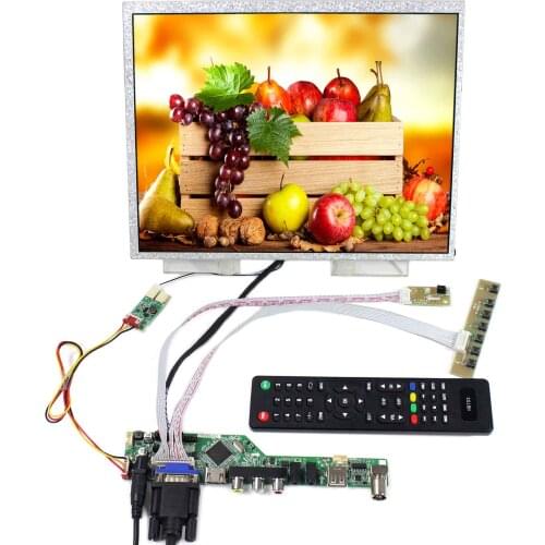 12.1inch 1024x768 LCD Screen VS121T-001A work with HD MI VGA AV USB RF LCD Controller Board T.V56.03