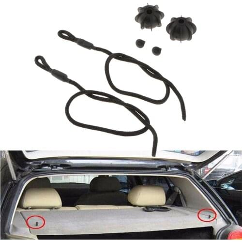 2pcs Hatchback Car Parcel Shelf String Strap Trunk Rear Shelves Holding Strap Cord Rope SmallBall For VW Golf 6 MK6 Golf GTI R20