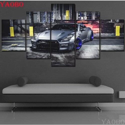 5 pcs/set 5D DIY Diamond Painting Luxury car diamond embroidery Full square round drill Diamond Mosaic Picture Of Rhinestone