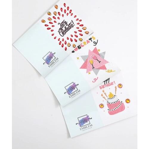 5D DIY Diamond Greeting Card Christmas Birthday Halloween Diamond Painting Embroidery Postcard Christmas Gift Decoration