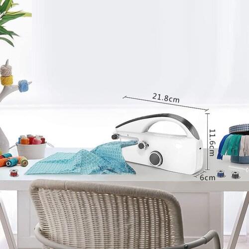 Handheld Mini Electric Sewing Machine Single Speed Adjustment With Light Household Portable Needlework Handheld Sewing Machine