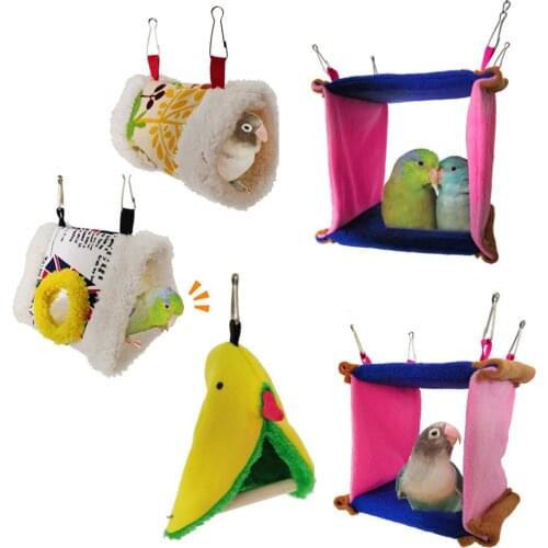 Parrot Hammock Bird Nest Warm and Thick Bird Nest Warm and Comfortable Cotton Nest Tunnel Cylinder Tent House