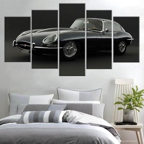 HD Print Painting Home Decor Canvas 5 Piece Poster Modular Jaguar E Type Classic Car Pictures Modern Living Room Frame Wall Art