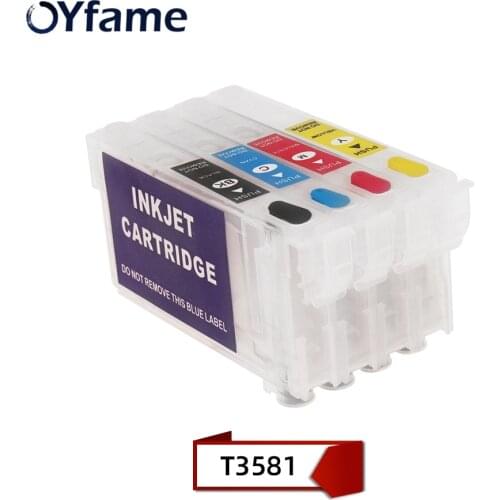 OYfame For Epson T35 T35XL Ink Cartridge T3581-T3584 T3591T3594 Cartridge refill For Epson WF4720DWF WF4725DWF WF4730DWF Printer