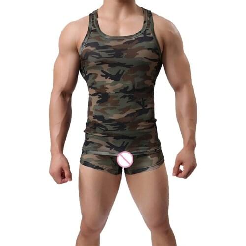 Quick Dry Men Tank Top Undershirt Sleeveless Shirt Fitness Camouflage Singlet Bodybuilding Vest Male Elastic Breathable Clothing