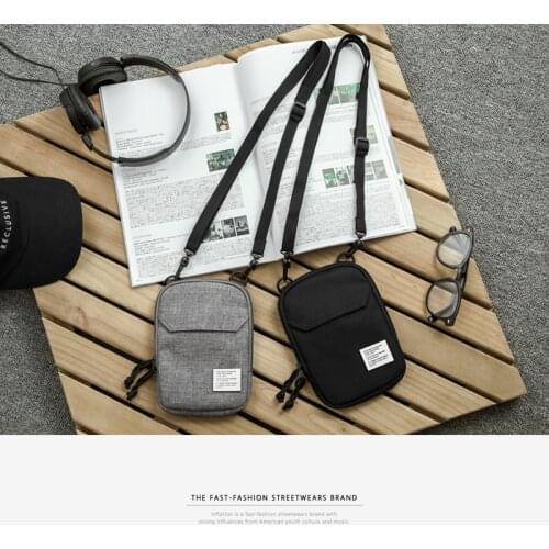 INFLATION Men Fanny Pack Bag Streetwear Small Crossbody Bag Canvas сумка мужская маленькая Outdoor Bags For Men 129AI2017