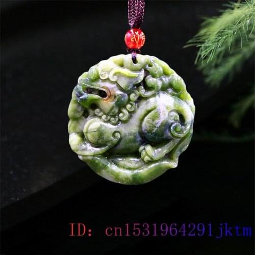 Jade Pixiu Pendant Tiger Women Natural Gemstone Necklace Chinese Charm Amulet Accessories Carved Gifts Jewelry Fashion