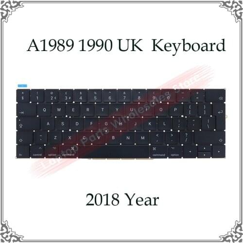 Laptop A1989 A1990 UK Keyboard For Macboor Pro 15.4" 13" Big Enter Keyboards A1990 1989 English 2018 Year Replacement Keyboard