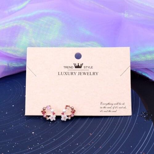 New Arrival 100pcs/lot Popular Jewelry Necklace Display Cards 6x9cm Beige Special Paper Packing Price Tag Custom Logo Extra Cost