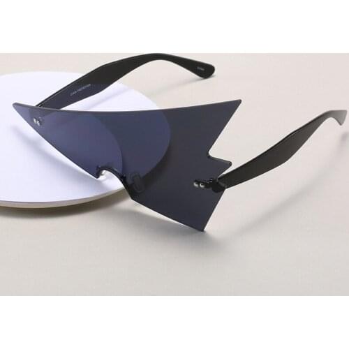 New sunglasses trend fashion one-piece ocean sunglasses ladies UV400 sunglasses personality big frame arrow glasses men