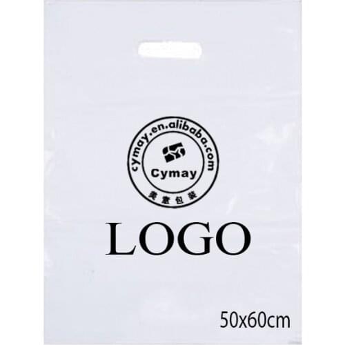 Custom Plastic Bags 50x60cm(19.8"*23.8") Supermarket Shopping Garment Clothing Shop Carrier Bags